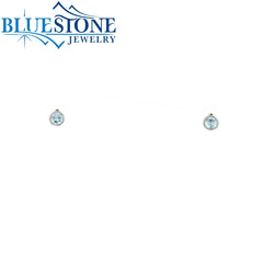 14kt White Gold Aquamarine Earrings