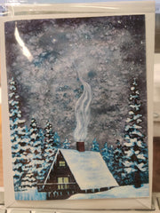 4X5.5 Greeting Card Handmade by Local Artist Alexandra Theiss - Waterc