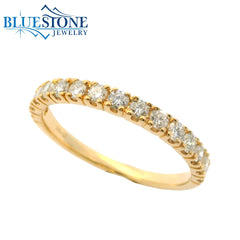 14K Yellow Gold Diamond Ring- Size 7