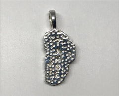 Large Sterling Silver Lake Tahoe Pendant with Lab Grown Opal
All ston