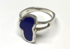 Medium Sterling Silver Lapis Lake Tahoe Ring - Size 6