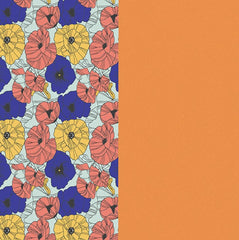 25mm Bracelet Leather - Multicolored Flowers/Apricot