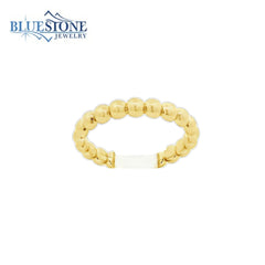 14 Karat Gold Plated Bubble Ball Ring- Sz. 6.75