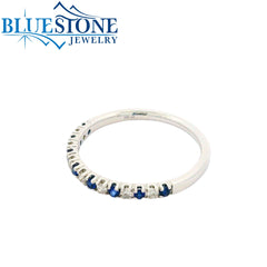 14 Karat White Sapphire And Diamond Ring - Sz. 6.5