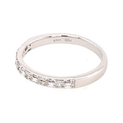 14KT White Gold Wedding Band- Size 7.25