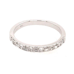 14KT White Gold Wedding Band- Size 6.25