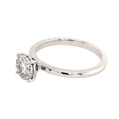 14 Karat White Gold Diamond Engagement Ring
