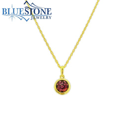 Gold Plated Necklace With African Amethyst - 18"