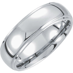 Tungsten Polished Men's Weddding Band- Size10