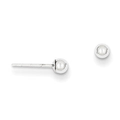 14kt White Gold 3mm Ball Earrings