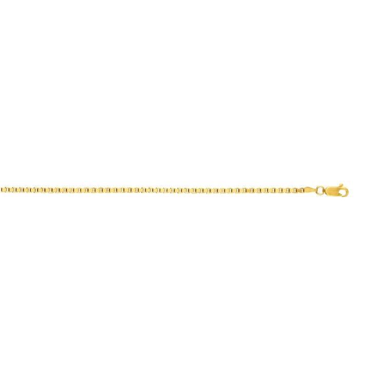 14K Gold 2.5Mm Semi-Solid Box Chain