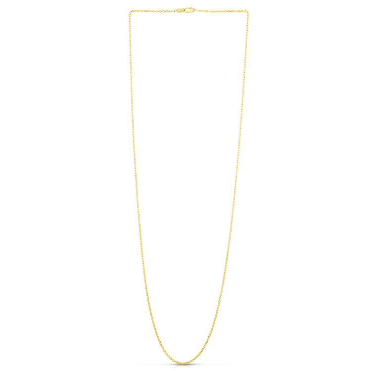 14K Gold 1.5Mm Diamond Cut Cable Chain