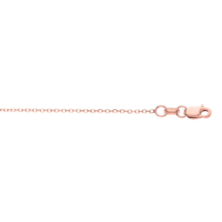14K Gold 0.87Mm Diamond Cut Cable Chain