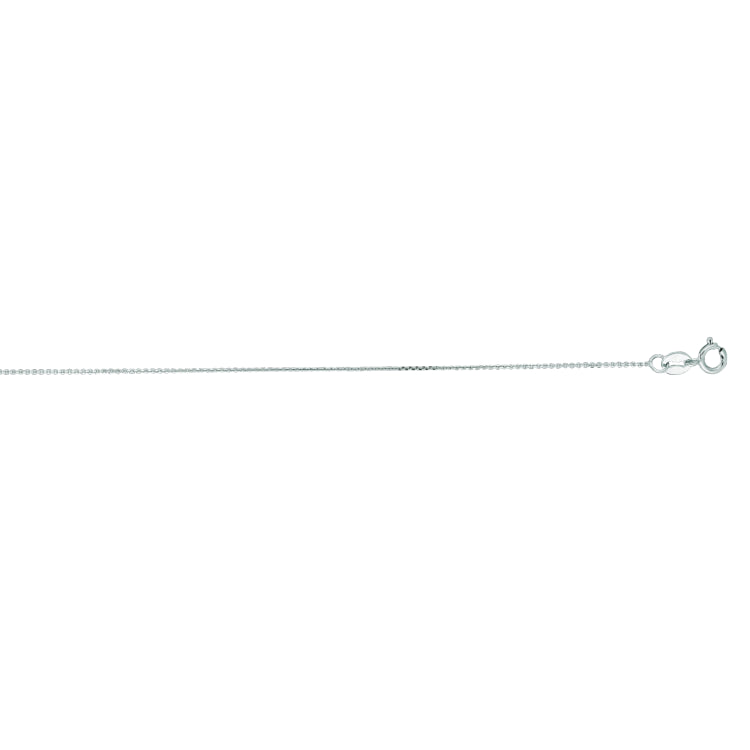 14K Gold .5Mm Diamond Cut Flat Cable Chain
