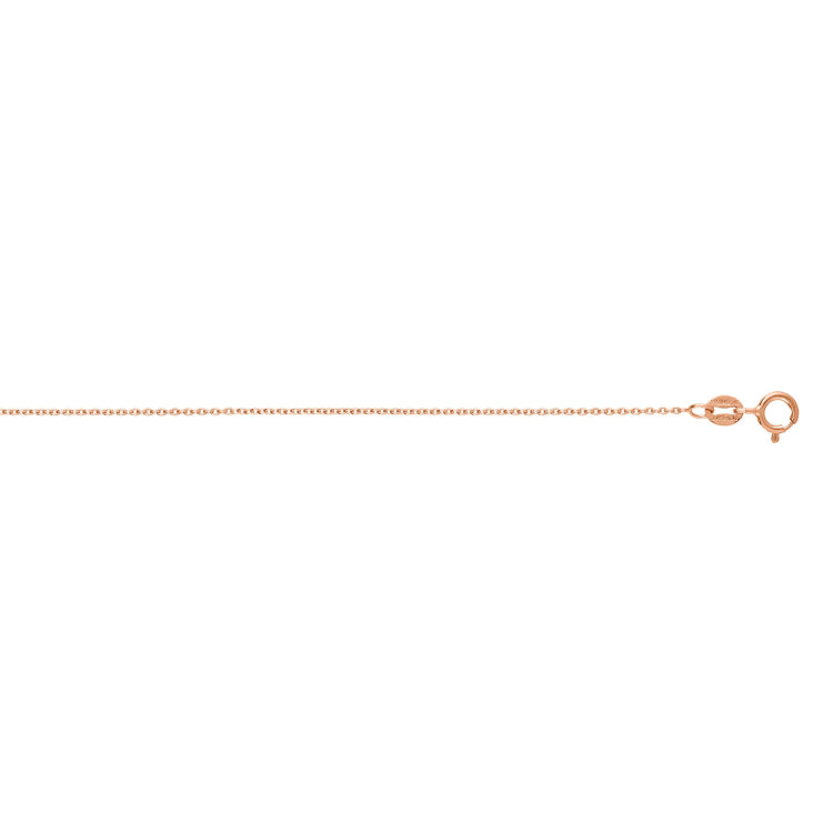 14K Gold 0.97Mm Oval Cable Chain