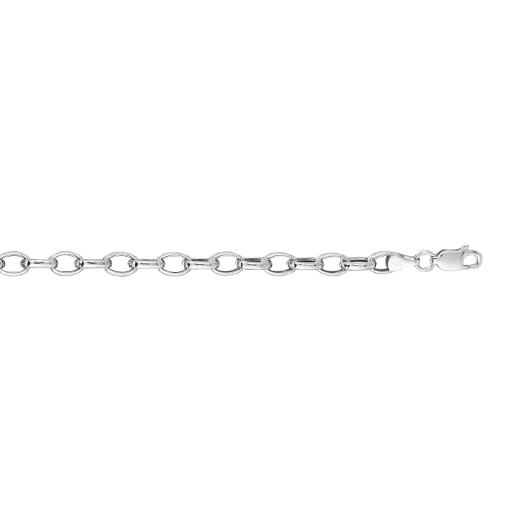 14K Gold 4.6Mm Lite Oval Rolo Chain