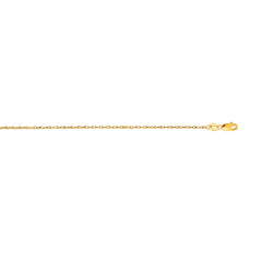 14K Gold 1.0Mm Machine Rope Chain (Carded)