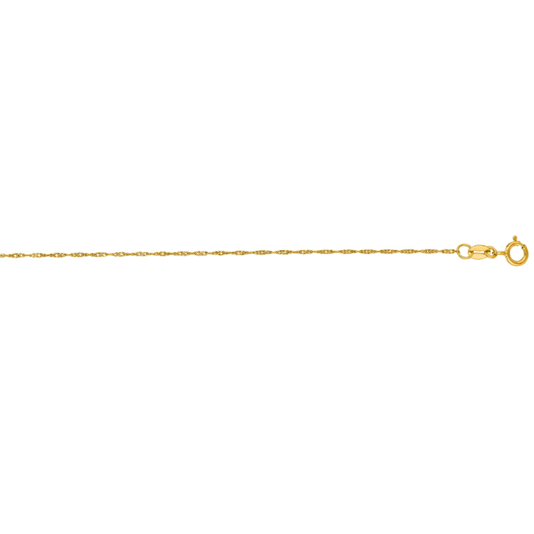 14K Gold 0.81Mm Singapore Chain