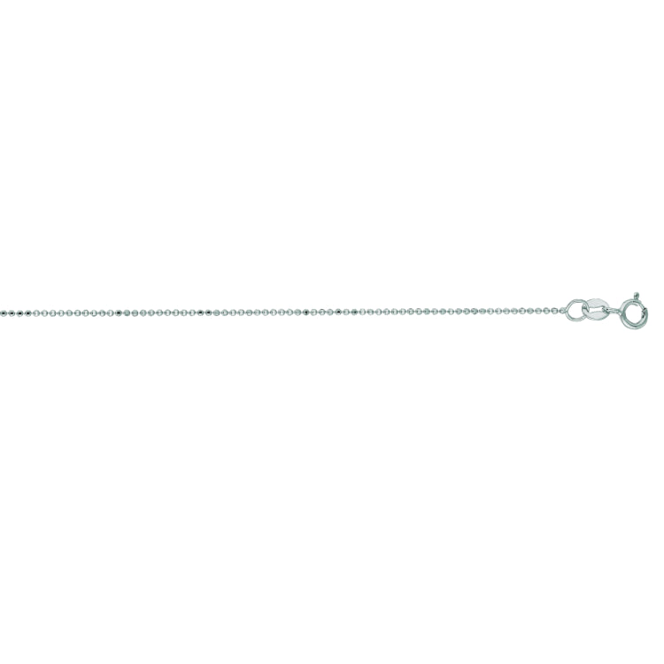 14K Gold 0.9Mm Diamond Cut Bead Chain