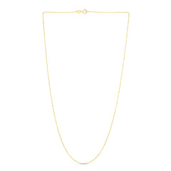 14K Gold 0.9Mm Diamond Cut Bead Chain