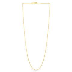14K Gold 1Mm Round Wheat Chain