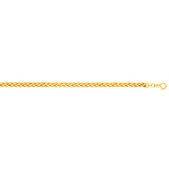 14K Gold 4Mm Diamond Cut Round Franco Chain