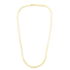 14K Gold 4Mm Imperial Herringbone Chain