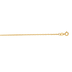 14K Gold 1.4Mm Alternate Mariner Chain