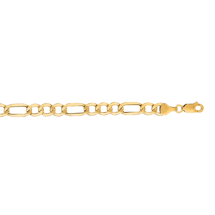 14K Gold 6.6Mm Lite Figaro Chain