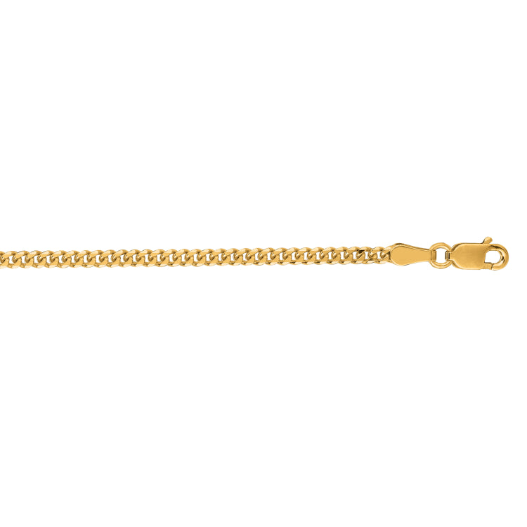 14K Gold 2.2Mm Gourmette Chain
