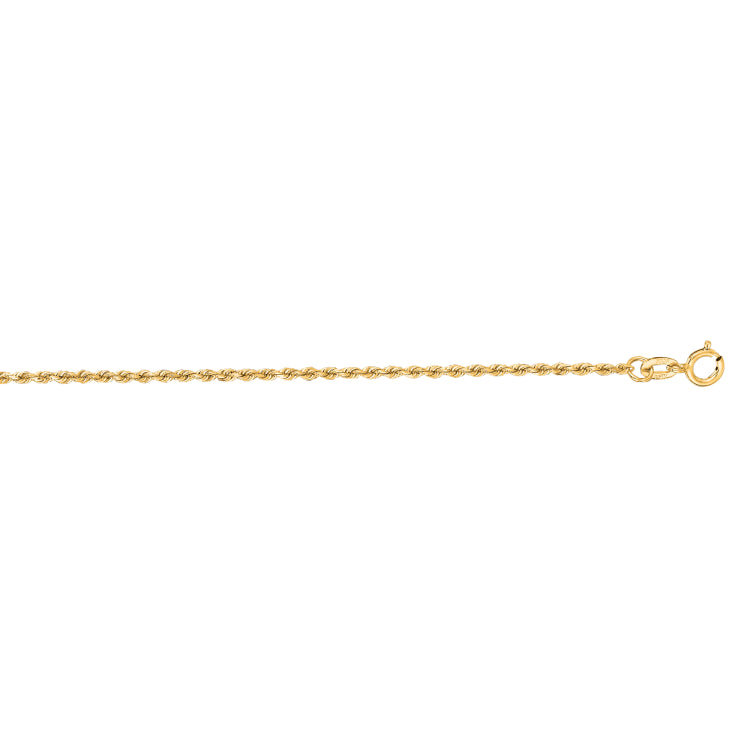 14K Gold 1.4Mm Diamond Cut Royal Rope Chain
