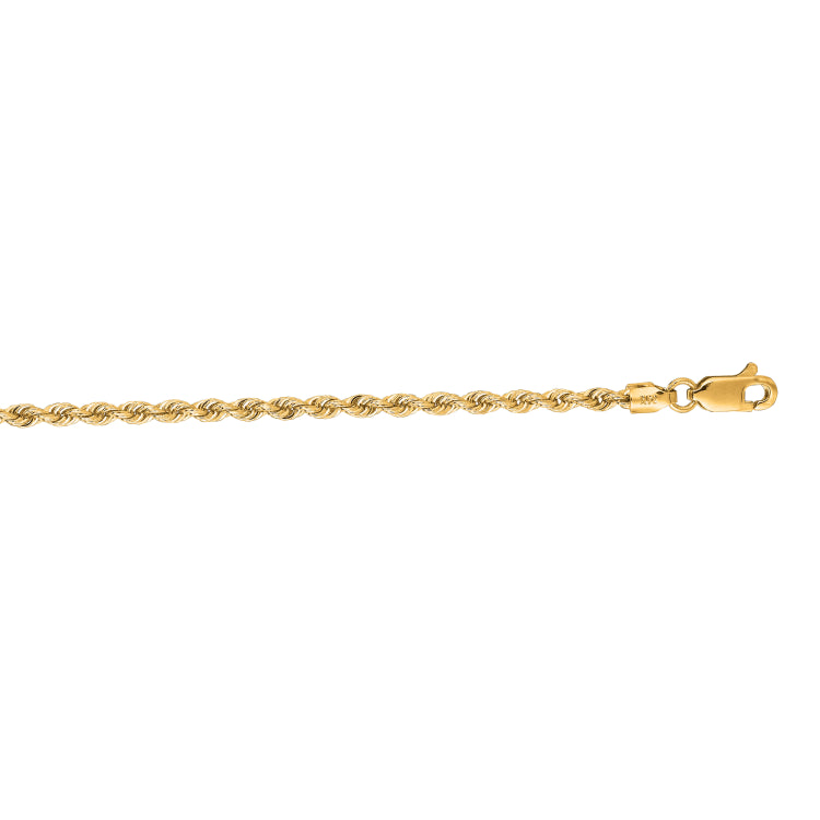 14K Gold 2.5Mm Rope Chain
