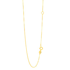 14K Gold .6Mm Extendable Chain