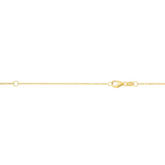 14K Gold 0.87Mm Double Extendable Diamond Cut Cable Chain
