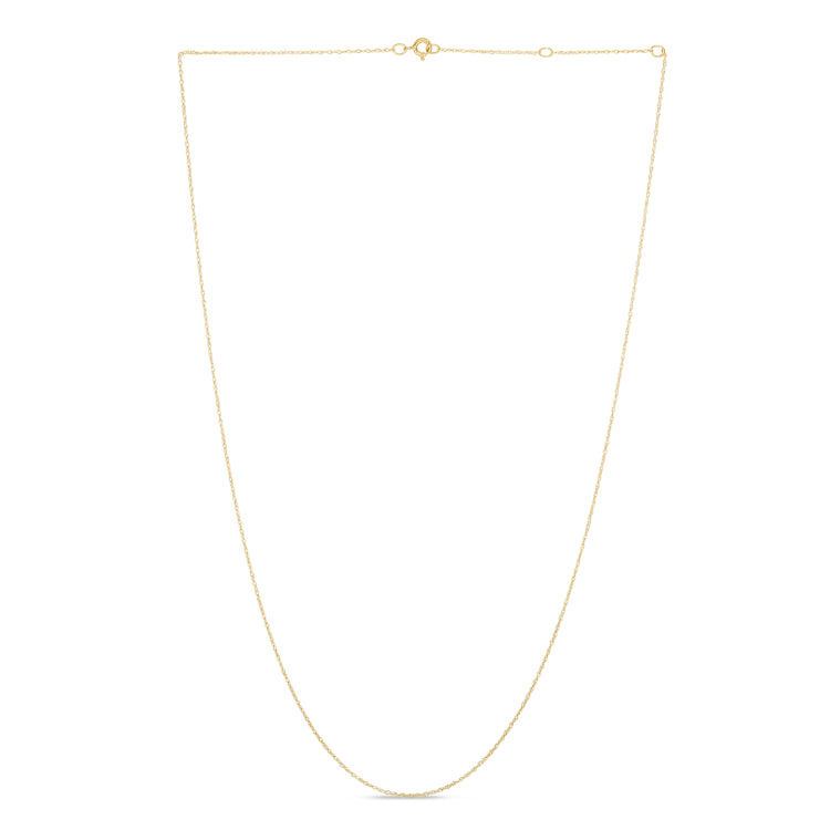 14K Gold .5Mm Double Extendable Rope Chain