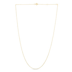 14K Gold .5Mm Double Extendable Rope Chain