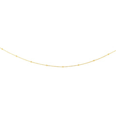 14K Gold 1.8Mm Polished Bead Saturn Chain