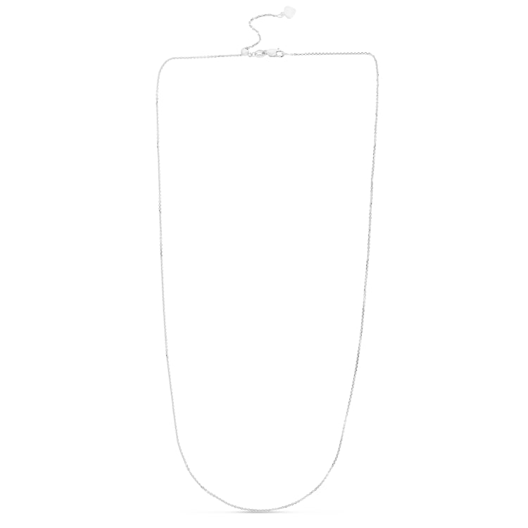 14K Gold 1.1Mm Adjustable Cable Chain