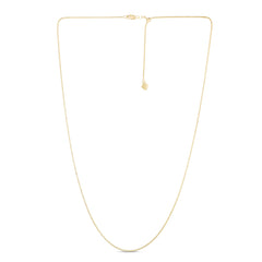 14K Gold 1.3Mm Adjustable Popcorn Chain
