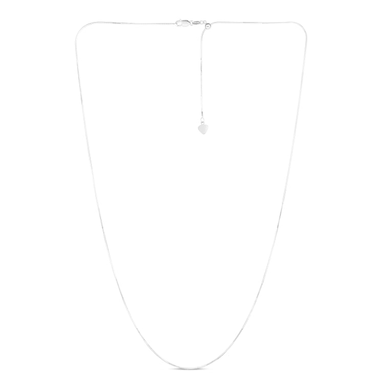 14K Gold 2.2Mm Adjustable Octagonal Snake Chain