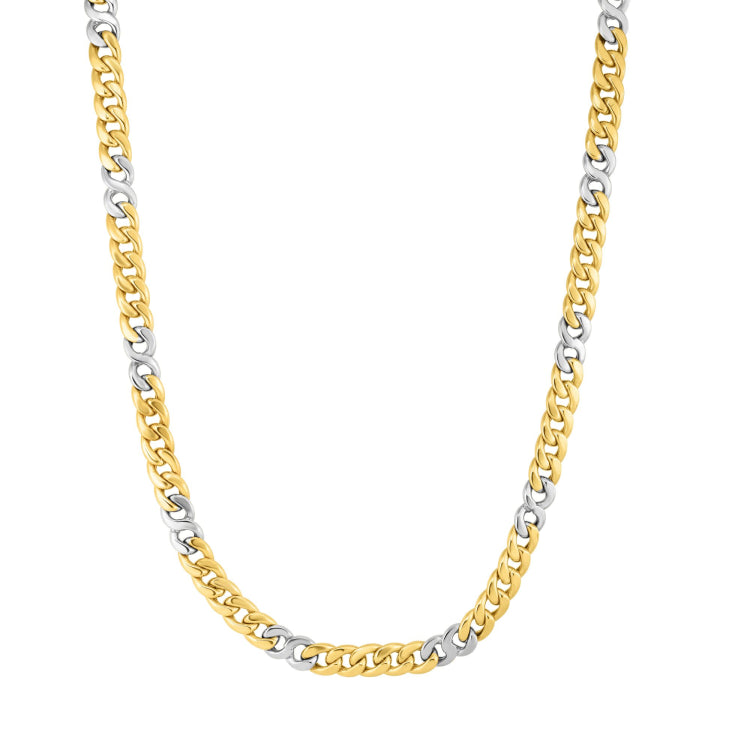 14K Fancy Figaro Cuban Link