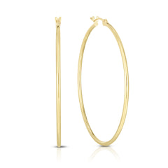 14K Gold 1.5X45Mm Hoops
