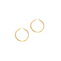 14K Gold 3X40Mm Hoops