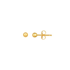 14K Gold Polished 3Mm Post Earring