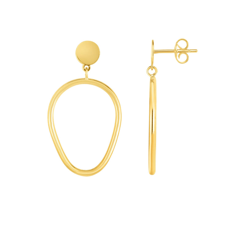 14K Gold Geometric Earring