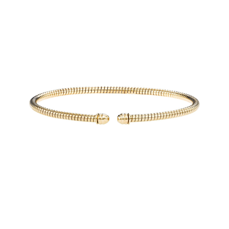 14K Gold 3Mm Tubogas Bangle