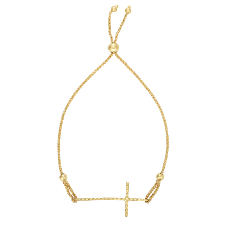 14K Gold Cross Friendship Bracelet