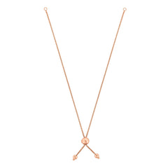 10K Gold Round Wheat Chain With Ball Slide Friendship Bracelet