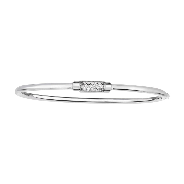 14K Gold .14Ct Diamond Heritage Bangle