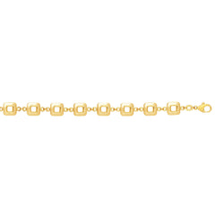 14K Gold Polished Square Cube Link Chain